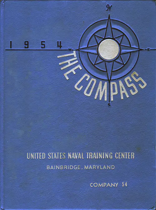 Front Cover, Navy Boot Camp Book 1954 Company 054 The Compass