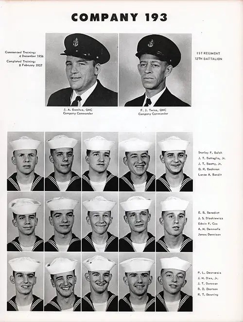 Company 56-069 Bainbridge NTC Recruits, Page 1.