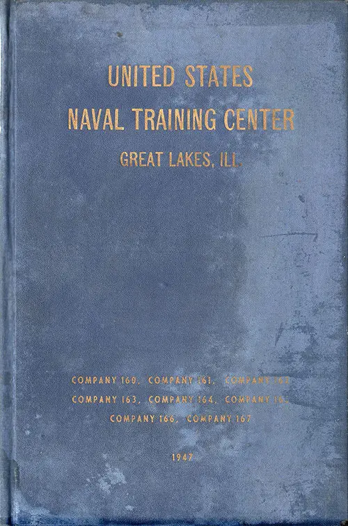 Front Cover, Navy Boot Camp Book 1947 Company 167 The Keel