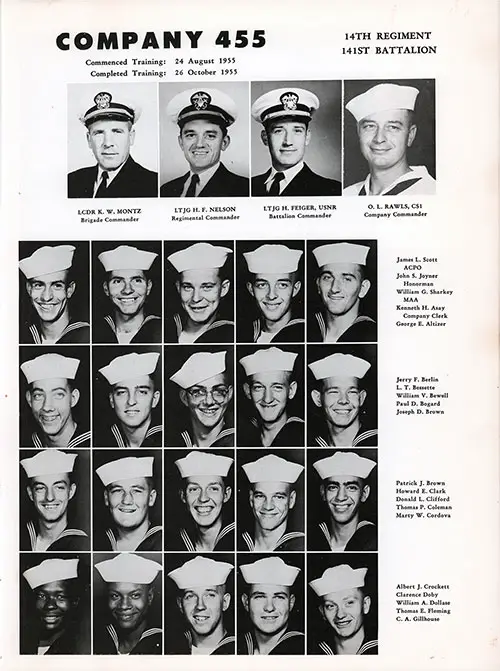 Company 55-455 Great Lakes NTC Recruits, Page 1.