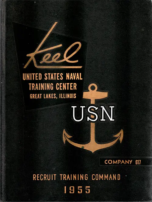 Front Cover, Great Lakes USNTC "The Keel" 1955 Company 617.