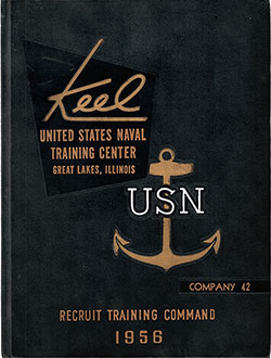Front Cover, Great Lakes USNTC "The Keel" 1956 Company 042.