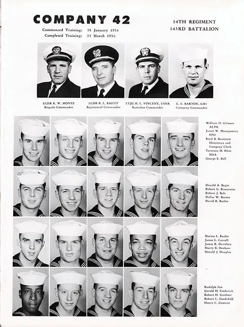 Company 56-042 Great Lakes NTC Recruits, Page 1.