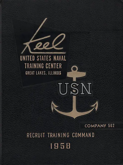 Front Cover, Great Lakes USNTC "The Keel" 1958 Company 502.