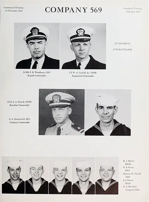 Company 60-569 Great Lakes NTC Recruits, Page 1.