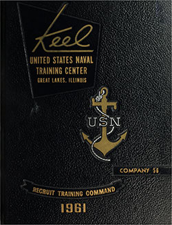 Front Cover, Great Lakes USNTC "The Keel" 1961 Company 056.