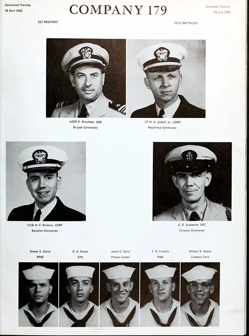 Company 62-179 Great Lakes NTC Recruits, Page 1.