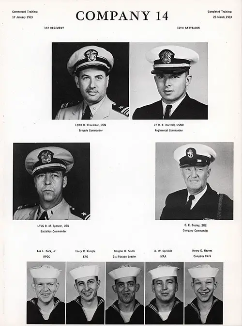 Company 63-014 Great Lakes NTC Recruits, Page 1.