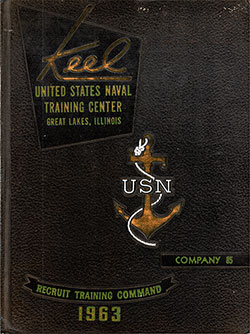 Front Cover, Great Lakes USNTC "The Keel" 1963 Company 085.