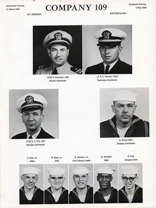 Company 64-109 Great Lakes NTC Recruits, Page 1.