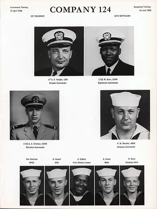 Company 65-124 Great Lakes NTC Recruits, Page 1.