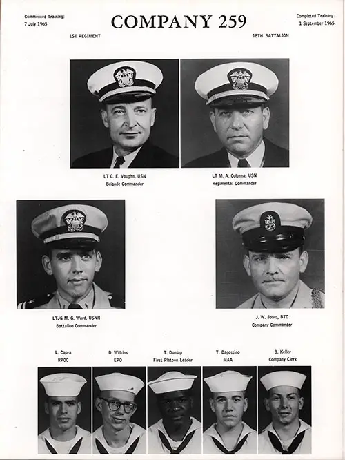 Company 65-259 Great Lakes NTC Recruits, Page 1.