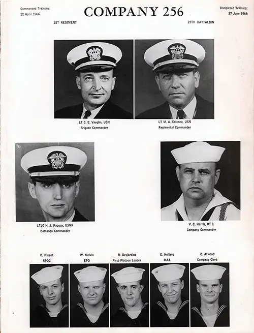 Company 66-256 Great Lakes NTC Recruits, Page 1.