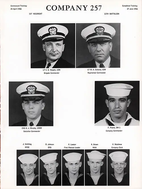 Company 66-257 Great Lakes NTC Recruits, Page 1.