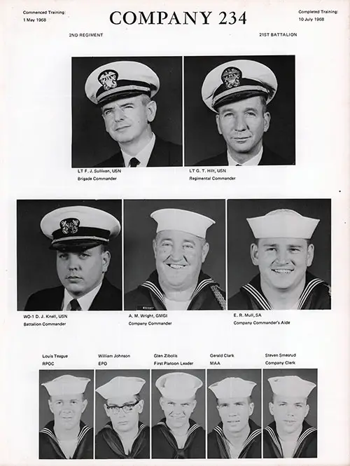 Company 68-234 Great Lakes NTC Recruits, Page 1.