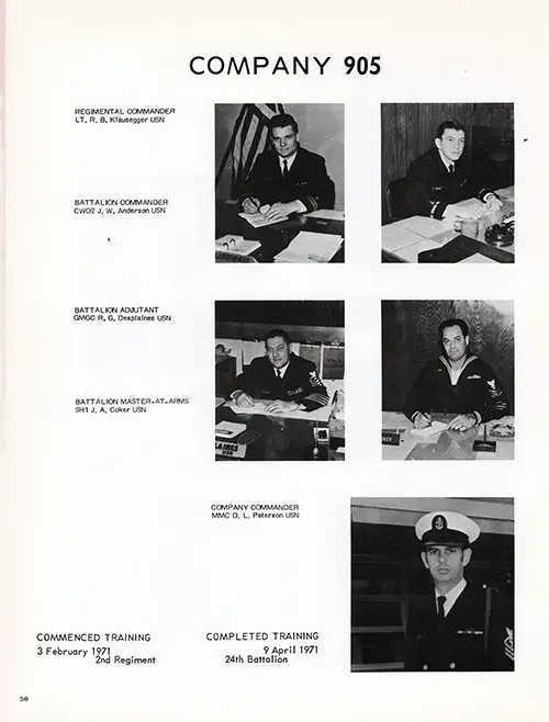 Company 71-905 Great Lakes NTC Leadership, Page 2.