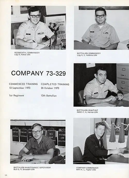 Company 73-329 Leadership, Page 1