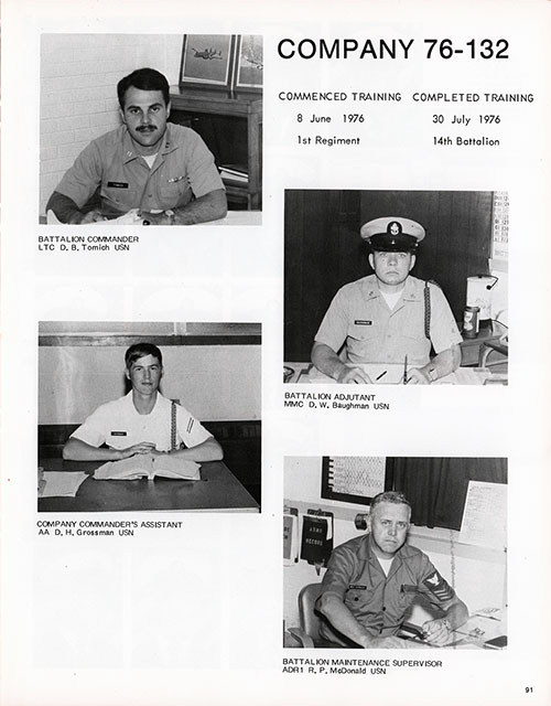 Company 76-132 Great Lakes NTC Recruits, Company Leadership, Page 2.