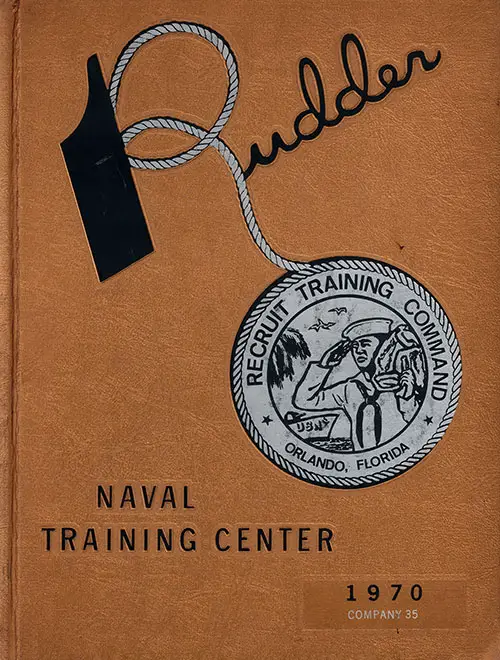 Front Cover, Great Lakes USNTC "The Rudder" 1970 Company 035.