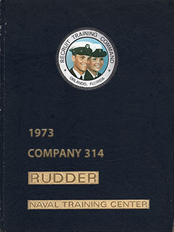 Front Cover, Great Lakes USNTC "The Rudder" 1973 Company 314.