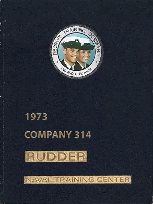 Front Cover, Great Lakes USNTC "The Rudder" 1973 Company 314.