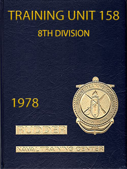 Front Cover, Navy Boot Camp Book 1978 Company 158 The Rudder