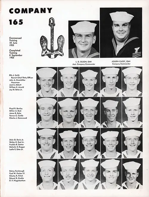 Company 63-165 San Diego NTC Recruits, Page 1.