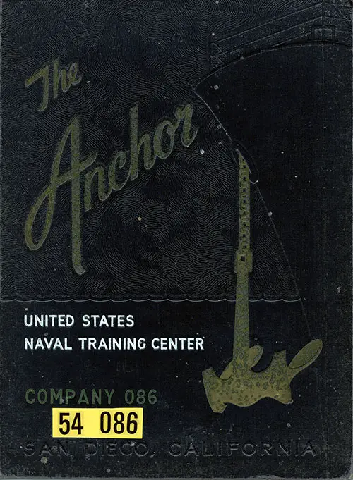 Front Cover, The Anchor 1954 Company 086, Navy Boot Camp Yearbook.