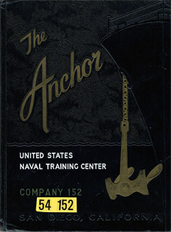 Front Cover, The Anchor 1954 Company 152, Navy Boot Camp Yearbook.