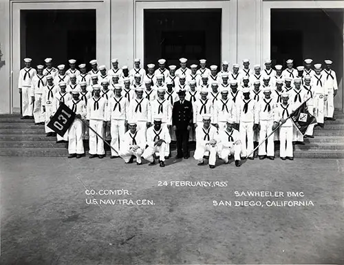 Group Picture, Navy Boot Camp Yearbook 1955 Company 031