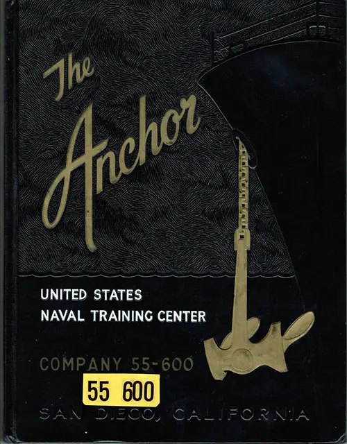 Front Cover, The Anchor 1955 Company 600, Navy Boot Camp Yearbook.
