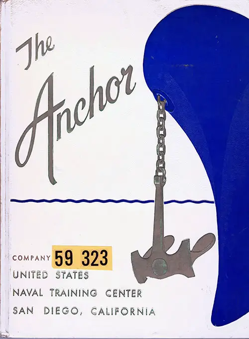 Front Cover, The Anchor 1959 Company 323, Navy Boot Camp Yearbook.