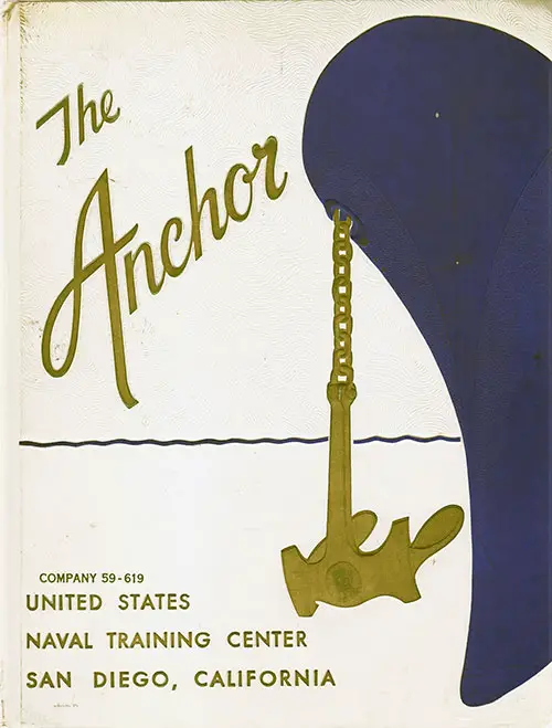 Front Cover, Navy Boot Camp Book 1959 Company 619 The Anchor