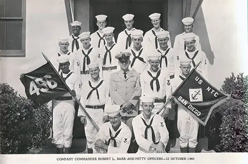 Company 60-456 Commander Robert L. Barr and Petty Officers, 12 October 1960