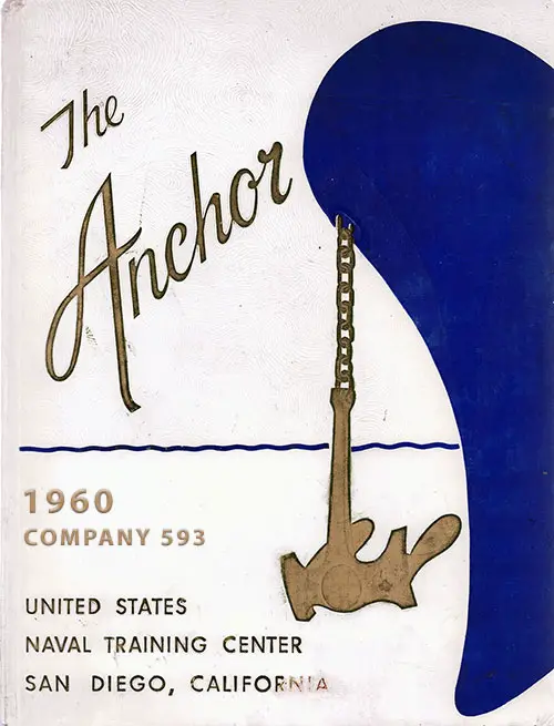 Front Cover, The Anchor 1960 Company 593, Navy Boot Camp Yearbook.