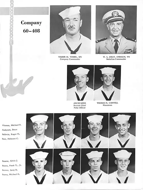 Company 60-408 San Diego NTC Recruits, Page 1.