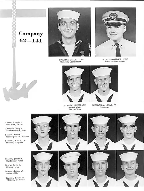 Company 62-141 San Diego NTC Recruits, Page 1.