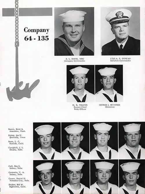 Company 64-135 San Diego NTC Recruits, Page 1.