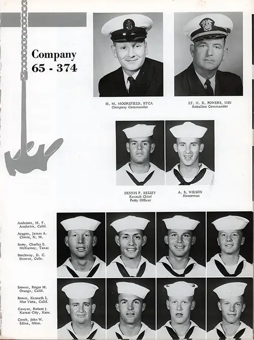 Company 65-374 San Diego NTC Recruits, Page 1.