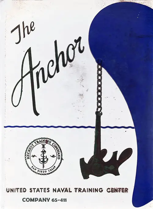 Front Cover, Navy Boot Camp Book 1965 Company 411 The Anchor