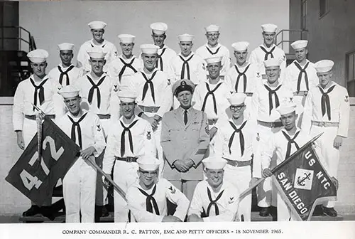 Company 65-472 Commander R.C. Patton EMC and Petty Officers.