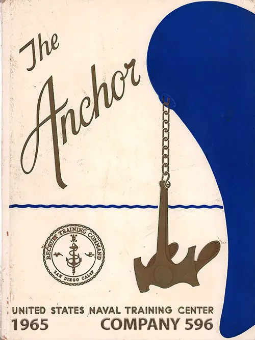 Front Cover, The Anchor 1965 Company 596, Navy Boot Camp Yearbook.