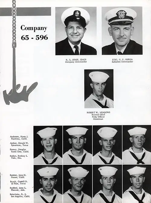 Company 65-596 San Diego NTC Recruits, Page 1.