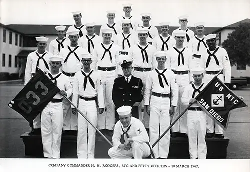Company 67-033 Commander H. H. Rodgers, BTC and Petty Officers - 30 March 1967.