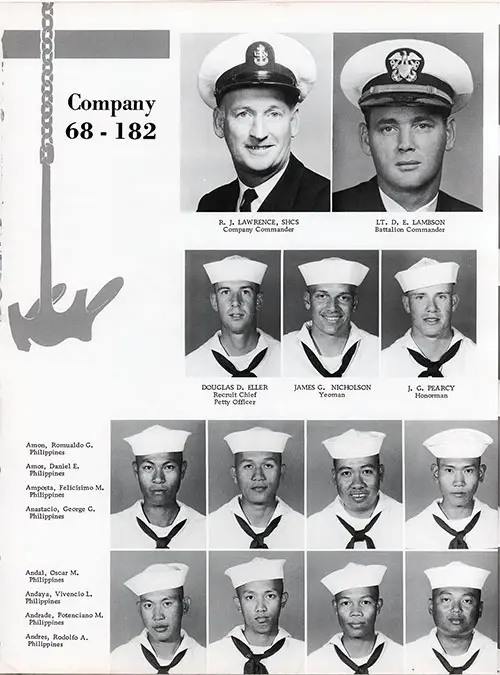 Company 68-182 San Diego NTC Recruits, Page 1.