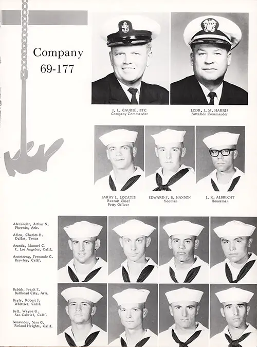 Company 69-177 San Diego NTC Recruits, Page 1.