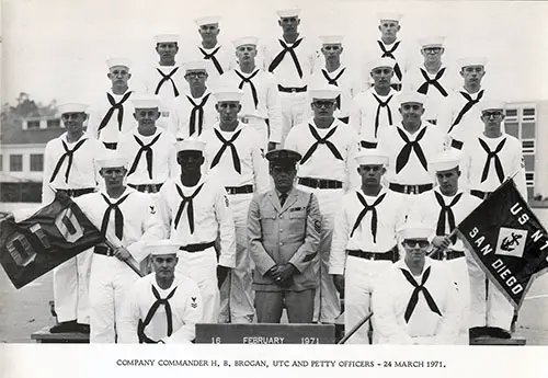 Company 71-010 Commander H. S. Brogan, UTC, and Petty Officers, 21 March 1971