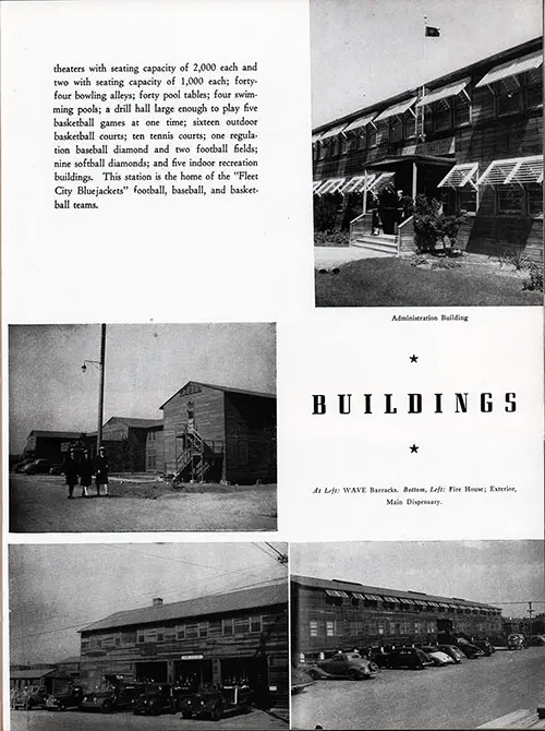History of the Receiving Station, U.S. Naval Training and Distribution Center, Buildings.