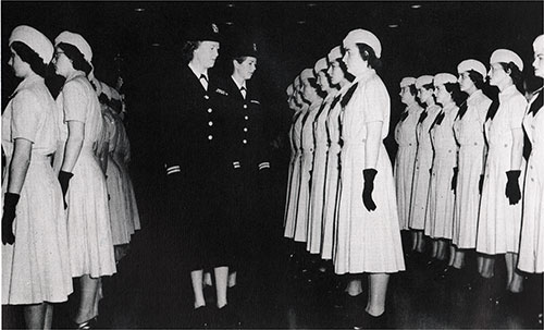 Inspection of Wave Recruits, Standing in Formation.
