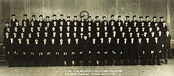 Group Photo of Company 42 S. M. Hutnick, CSP, Company Commander, 26 February 1943. US Naval Training Station, Great Lakes, Illinois.